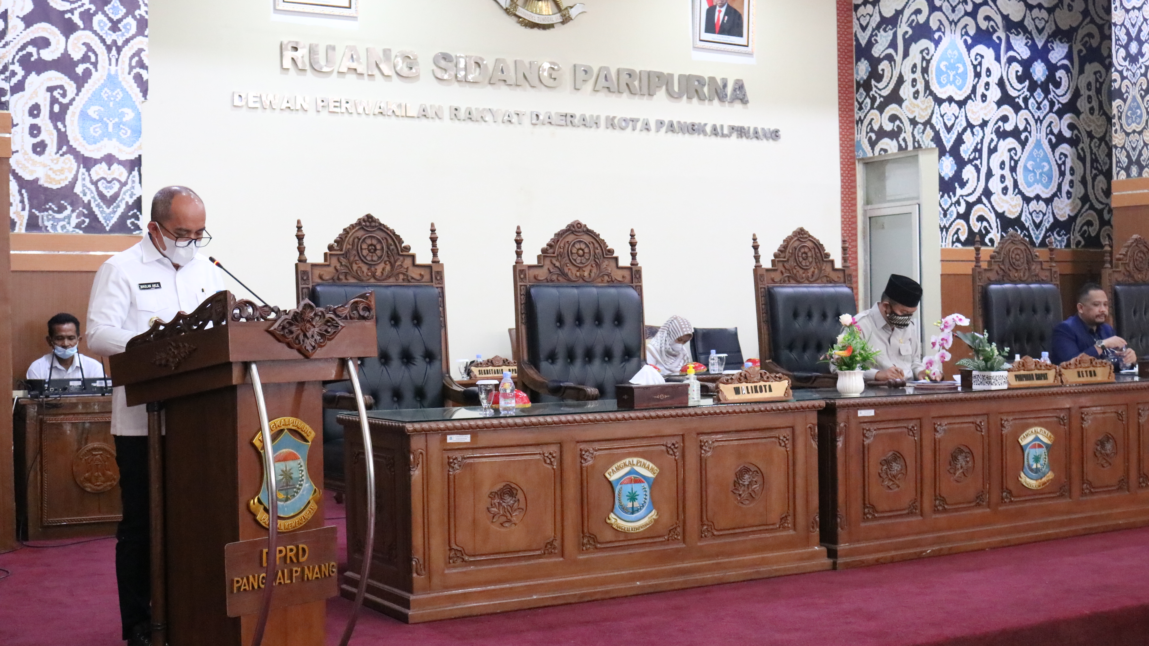 Rapat Paripurna kedua puluh Dua Masa Persidangan III Tahun 2021 DPRD kota Pangkalpinang