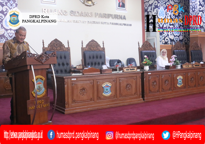 Rapat Paripurna ketujuhbelas Masa Persidangan III Tahun 2021 DPRD Kota Pangkalpinang